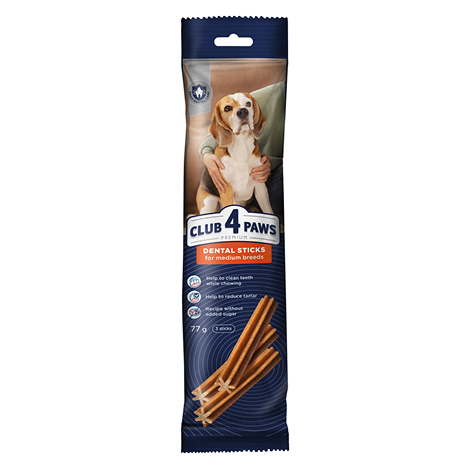 CLUB 4 PAWS PREMIUM DENTAL STICKS. PATYCZKI DO ŻUCIA DLA DOROSŁYCH PSÓW