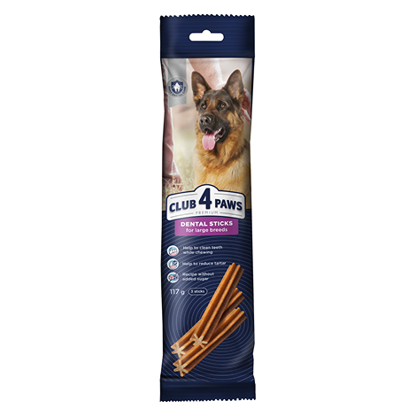 CLUB 4 PAWS PREMIUM DENTAL STICKS. PATYCZKI DO ŻUCIA DLA DOROSŁYCH PSÓW