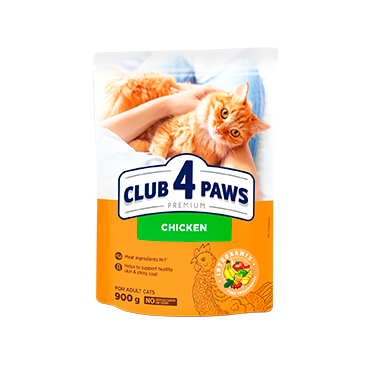 CLUB 4 PAWS PREMIUM „KURCZAK”. PEŁNOPORCJOWA SUCHA KARMA DLA DOROSŁYCH KOTÓW