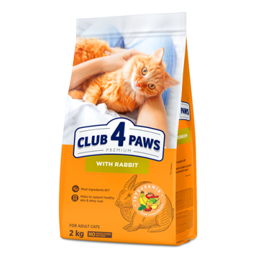CLUB 4 PAWS PREMIUM „Z KRÓLIKIEM”. PEŁNOPORCJOWA SUCHA KARMA DLA DOROSŁYCH KOTÓW