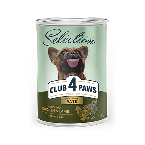 CLUB 4 PAWS Premium mokra karma dla dorosłych psów «Pasztet z kurczakiem i jagnięciną»