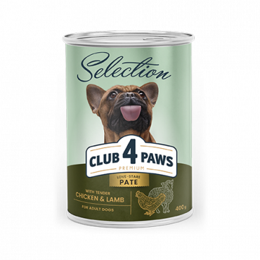 CLUB 4 PAWS Premium mokra karma dla dorosłych psów «Pasztet z kurczakiem i jagnięciną»